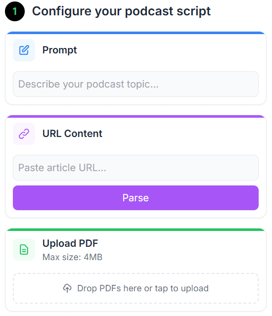 Podcustom content transformation features